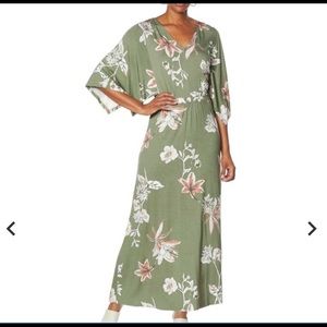 New olive floral dress